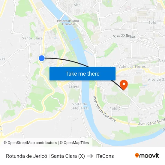 Rotunda de Jericó | Santa Clara (X) to ITeCons map