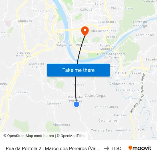 Rua da Portela 2 | Marco dos Pereiros (Vale do Forno) to ITeCons map