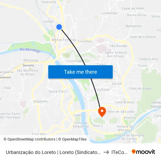 Urbanização do Loreto | Loreto (Sindicatos) to ITeCons map