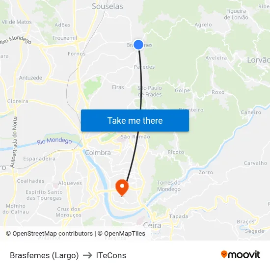 Brasfemes (Largo) to ITeCons map