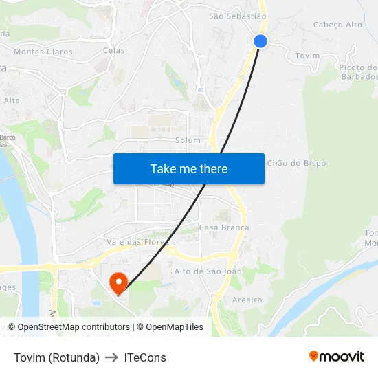 Tovim (Rotunda) to ITeCons map