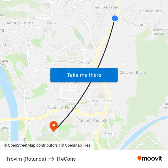 Trovim (Rotunda) to ITeCons map
