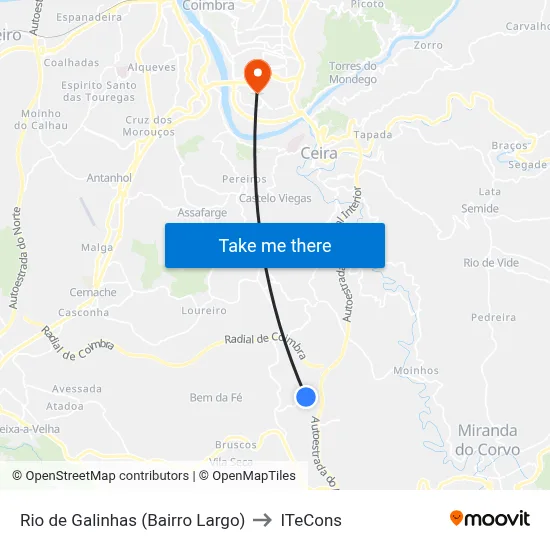 Rio de Galinhas (Bairro Largo) to ITeCons map