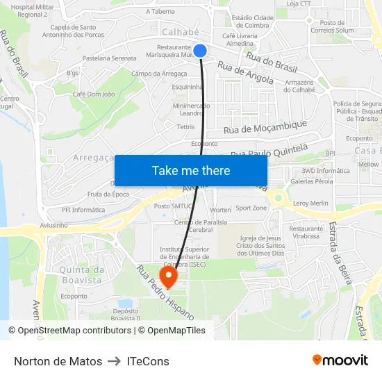 Norton de Matos to ITeCons map