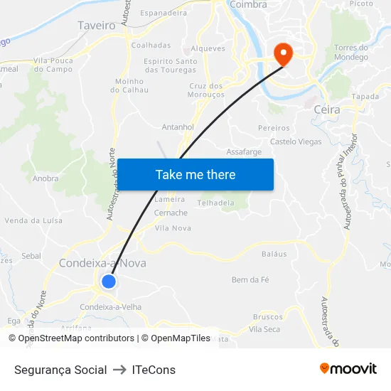 Segurança Social to ITeCons map