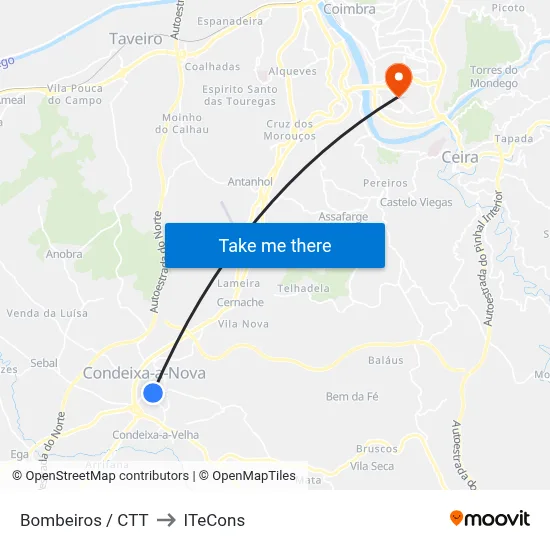 Bombeiros / CTT to ITeCons map