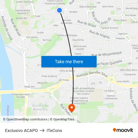 Exclusivo ACAPO to ITeCons map