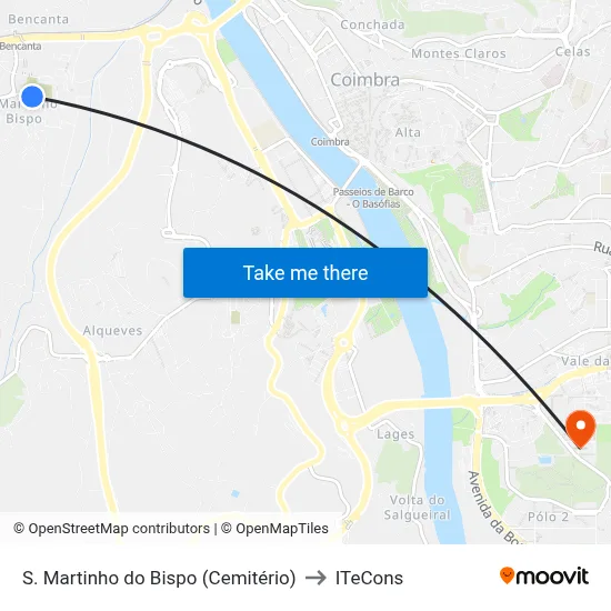 S. Martinho do Bispo (Cemitério) to ITeCons map