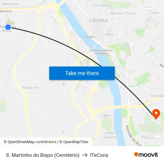 S. Martinho do Bispo (Cemitério) to ITeCons map