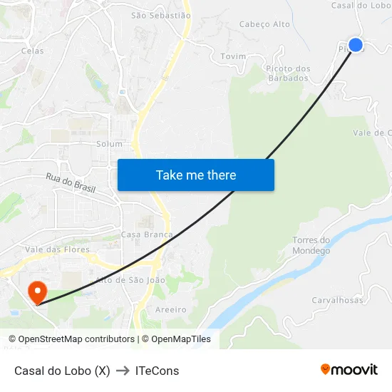 Casal do Lobo (X) to ITeCons map