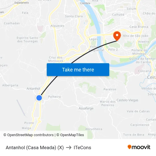 Antanhol (Casa Meada) (X) to ITeCons map