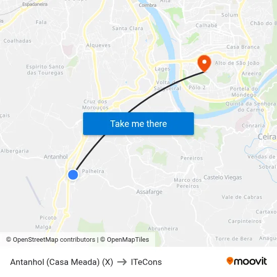 Antanhol (Casa Meada) (X) to ITeCons map
