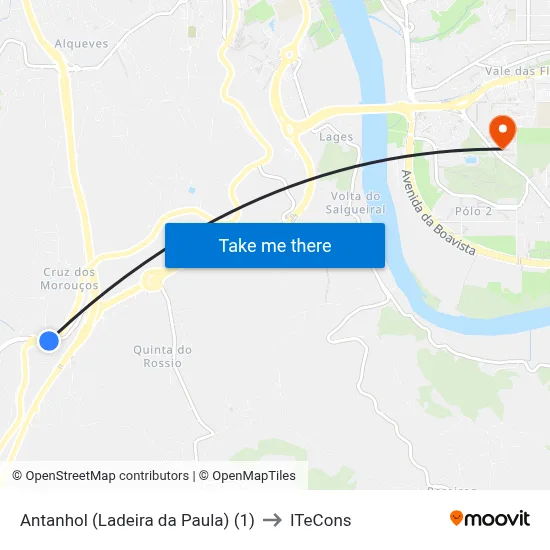 Antanhol (Ladeira da Paula) (1) to ITeCons map