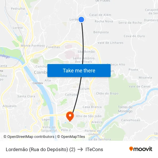 Lordemão (Rua do Depósito) (2) to ITeCons map