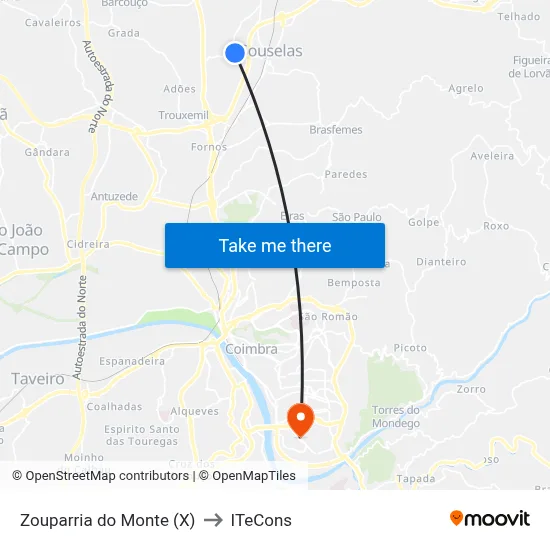 Zouparria do Monte (X) to ITeCons map