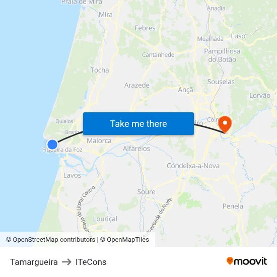 Tamargueira to ITeCons map