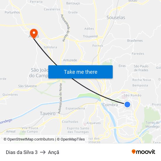 Dias da Silva 3 to Ançã map