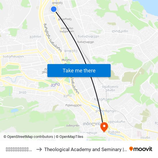მირცხულავას ქუჩა - [903] to Theological Academy and Seminary | სასულიერო აკადემია და სემინარია map