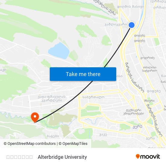 ეკლესია to Alterbridge University map