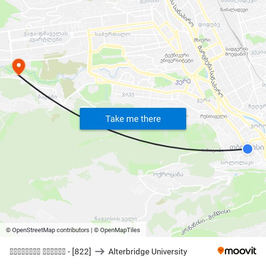 პუშკინის სკვერი - [822] to Alterbridge University map