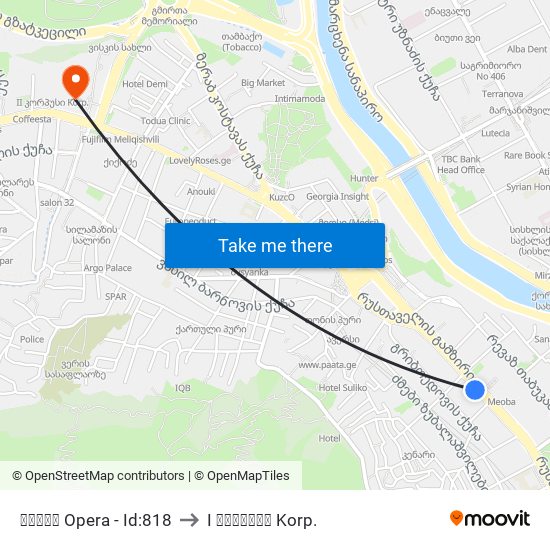 ოპერა Opera - Id:818 to I კორპუსი Korp. map