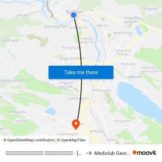 სასჯელაღსრულების დაწესებულება - [2062] to Mediclub Georgia map