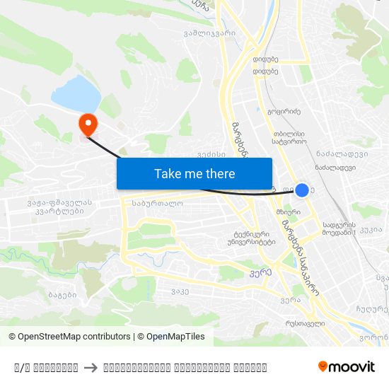 მ/ს წერეთელი to უნივერსალური სამედიცინო ცენტრი map