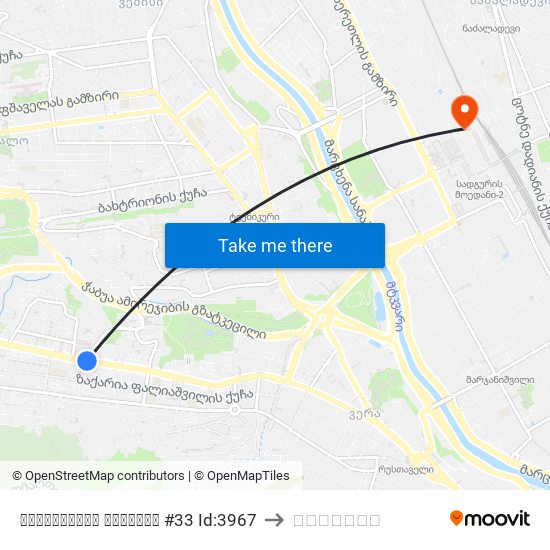ჭავჭავაძის გამზირი #33 Id:3967 to კლინიკა map