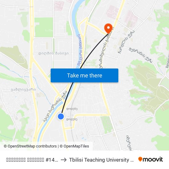 წერეთლის გამზირი #142 - [902] to Tbilisi Teaching University Of Georgia map