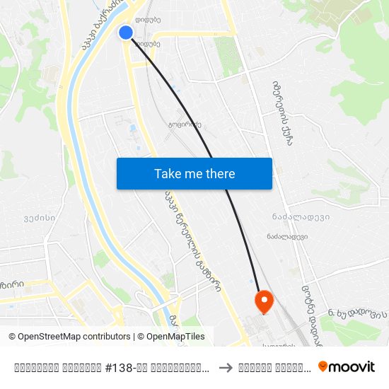 წერეთლის გამზირი #138-ის მოპირდაპირედ to თოდუას კლინიკა map