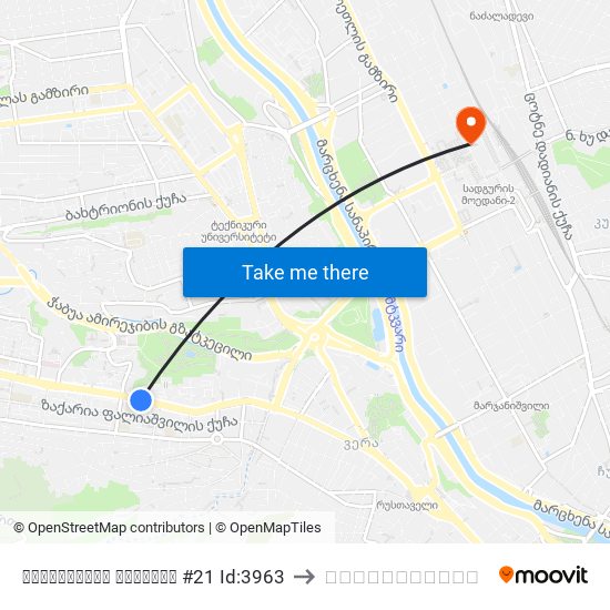 ჭავჭავაძის გამზირი #21 Id:3963 to პოლიკლინიკა map