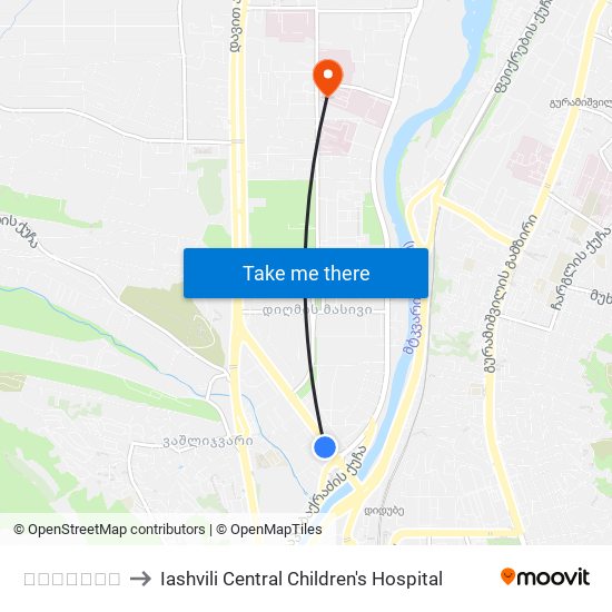 ეკლესია to Iashvili Central Children's Hospital map