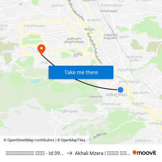 ბარათაშვილის ქუჩა - Id:3932 to Akhali Mzera | ახალი მზერა map