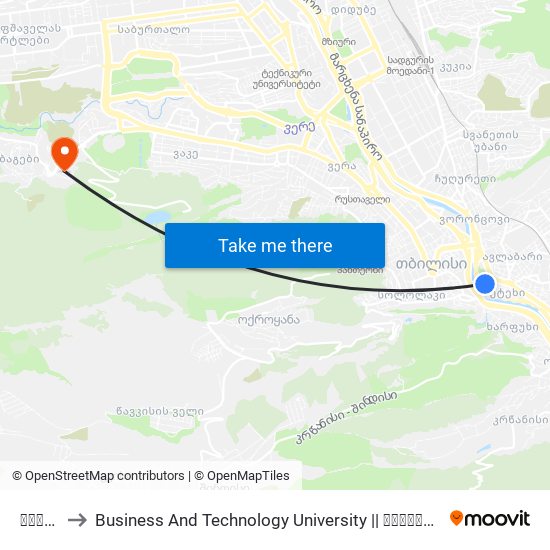 რიყე Rike to Business And Technology University || ბიზნესისა და ტექნოლოგიების უნივერსიტეტი map