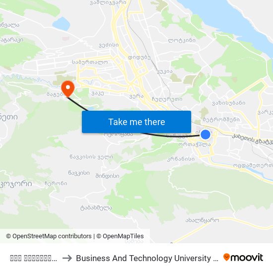 ლეხ კაჩინსკის ქუჩა - [1063] to Business And Technology University || ბიზნესისა და ტექნოლოგიების უნივერსიტეტი map