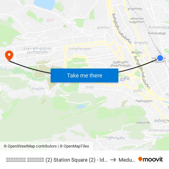 სადგურის მოედანი (2) Station Square (2) - Id:799 to Medulla map