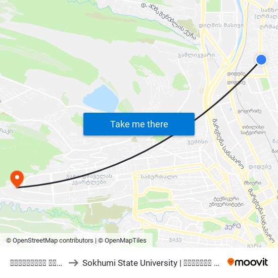 ახალდაბის ქუჩა - [1427] to Sokhumi State University | სოხუმის სახელმწიფო უნივერსიტეტი map