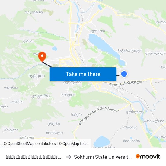 მაისურაძის ქუჩა, სასაფლაოს შესასვლელის მიმდებარედ - 3802 to Sokhumi State University | სოხუმის სახელმწიფო უნივერსიტეტი map