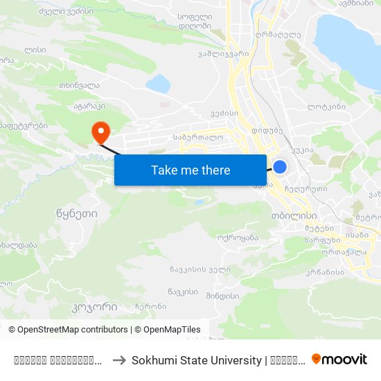 გიორგი ტოვსტონოგოვის ქუჩა - 914 to Sokhumi State University | სოხუმის სახელმწიფო უნივერსიტეტი map