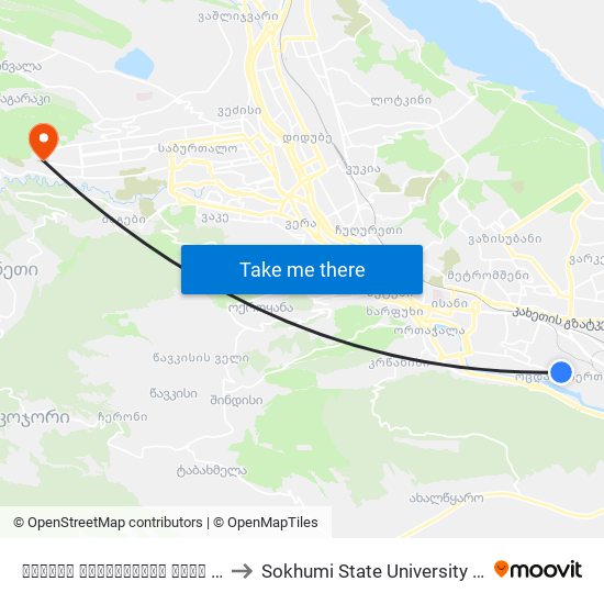 ბოგდან ხმელნიცკის ქუჩა #153-ის მოპირდაპირედ - [1032] to Sokhumi State University | სოხუმის სახელმწიფო უნივერსიტეტი map