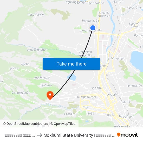 პეტრიწის ქუჩა #4 - [1199] to Sokhumi State University | სოხუმის სახელმწიფო უნივერსიტეტი map