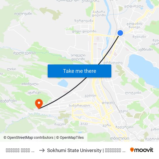 ქერჩის ქუჩა #1 - [3663] to Sokhumi State University | სოხუმის სახელმწიფო უნივერსიტეტი map