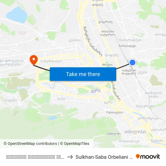 Railway Overpass Bridge - [1745] to Sulkhan-Saba Orbeliani University map