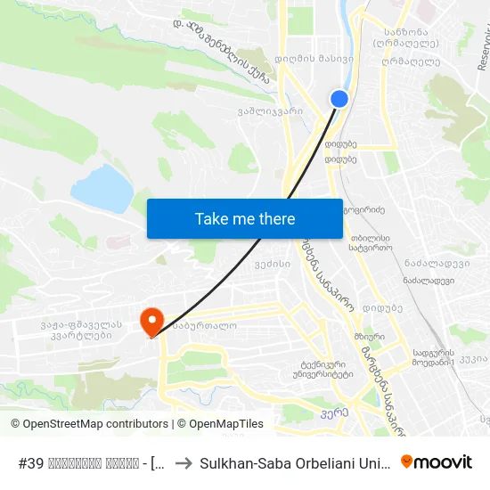Children's Home #39 - [1893] to Sulkhan-Saba Orbeliani University map