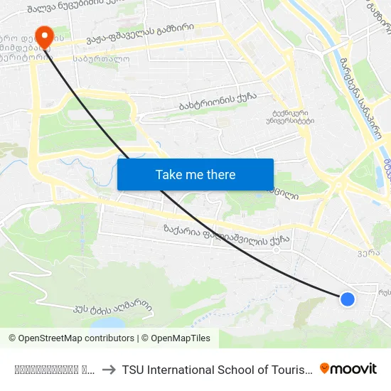 გოგებაშვილის ქუჩა #25 - [2039] to TSU International School of Tourism | თსუ ტურიზმის საერთაშორისო სკოლა map