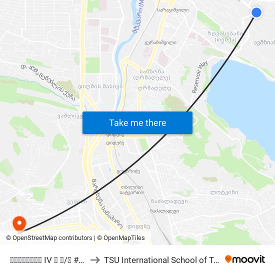 მუხიანის IV ბ მ/რ #29-ის მოპირდაპირედ - [2589] to TSU International School of Tourism | თსუ ტურიზმის საერთაშორისო სკოლა map