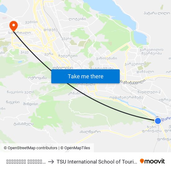 რუსთავის გზატკეცილი #235 - [3228] to TSU International School of Tourism | თსუ ტურიზმის საერთაშორისო სკოლა map