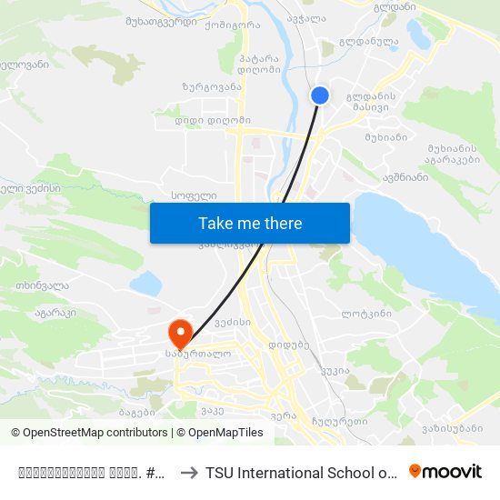 სარაჯიშვილის გამზ. #23-ის პირდაპირ (მოთხოვნით) - [3341] to TSU International School of Tourism | თსუ ტურიზმის საერთაშორისო სკოლა map
