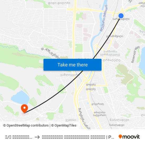 მ/ს სარაჯიშვილი - 4018 to პალიატიური მზრუნველობის კლინიკა | Palliative Treatment Center map