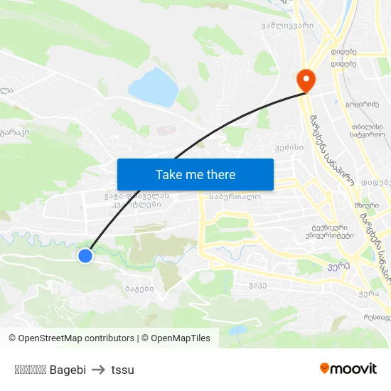 ბაგები Bagebi to tssu map